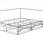 Чертеж Угловая кровать Форт 6 BMS