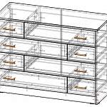 Чертеж Комод Ева-8 BMS