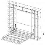 Схема сборки Шкаф-кровать трансформер Ширли BMS
