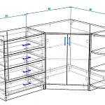 Чертеж Комод угловой Катерина-5 BMS