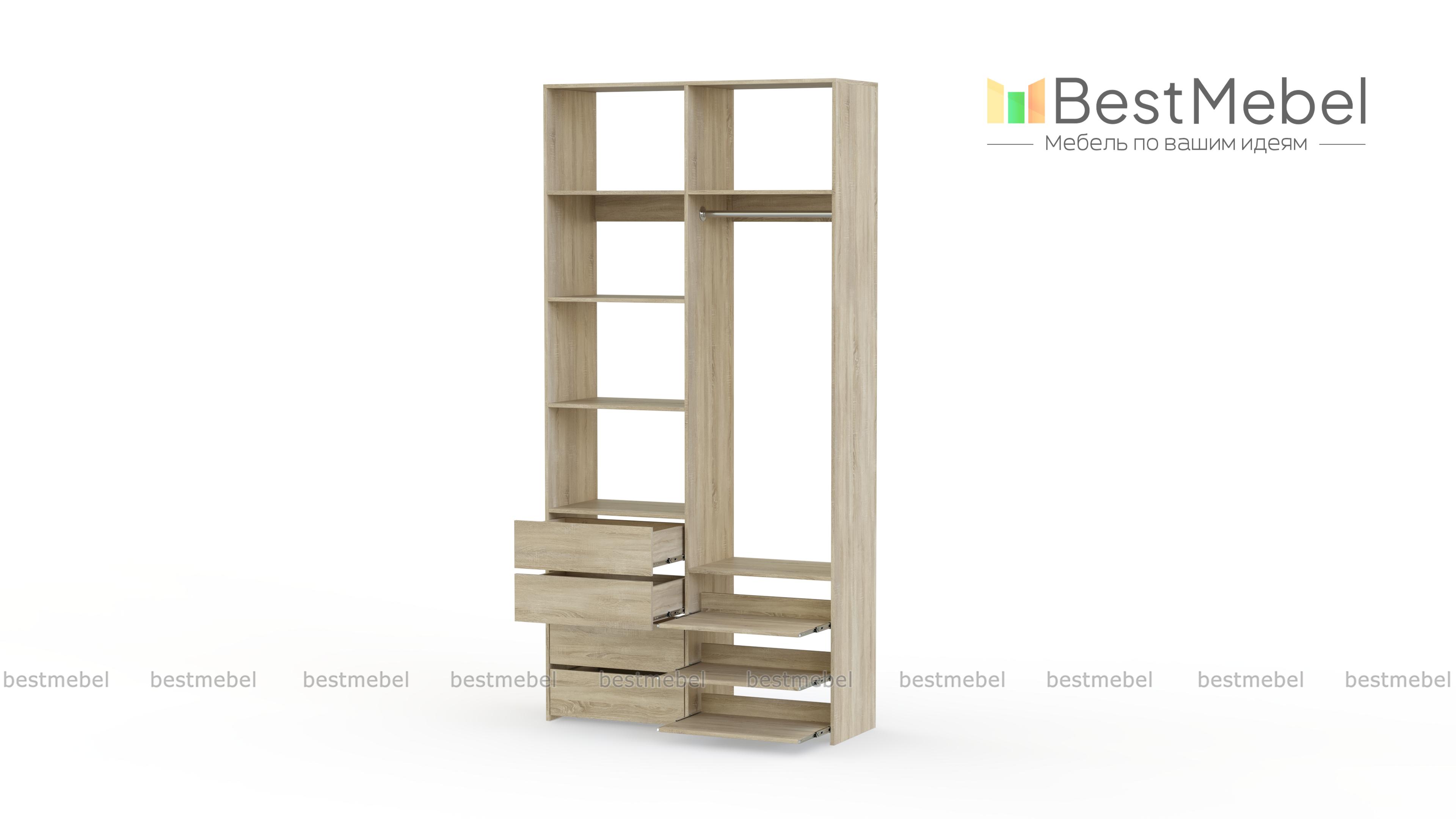 Стеллаж для одежды Мирта 87 BMS - Фото