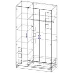 Схема сборки Распашной шкаф Паулина 36.2 BMS