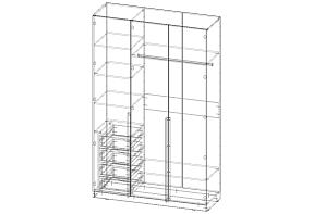 ЭСКИЗ Шкаф распашной Барокко  (1500х2400х500)