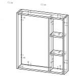 Чертеж Зеркало для ванной Карат 2 BMS